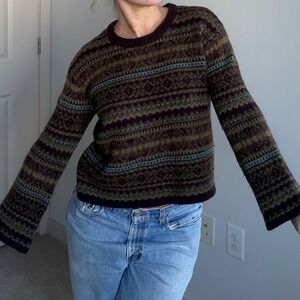 Polo Ralph Lauren Fair Isle Cashmere and Wool Blend Sweater Size Medium